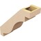 Ekena Millwork 5-inch W x 14-inch D x 14-inch H Copenhagen Rough Cedar Woodgrain TimberThane Knee Brace, Primed BRCUR05X14X14CHGRCPR - alternate 3